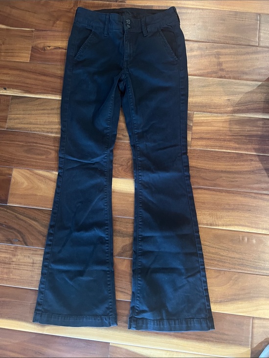 American Eagle Outfitters Pants - American Eagle Outfitters Black Artist Flare Super Stretch Cotton Pants
